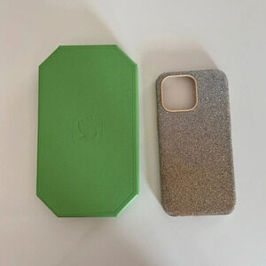 SWAROVSKI- Phone Case- IPhone 15 Pro Max- Crystal- Ombré- Sparkle- Gold- Box